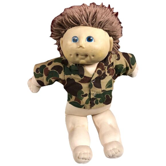 Vintage Baby Doll By Martha Nelson Thomas Brown Fuzzy Hair Boy MN CPK - Picture 1 of 2